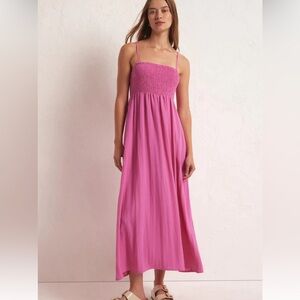 Z Supply Beachside Midi Dress Pink NWT